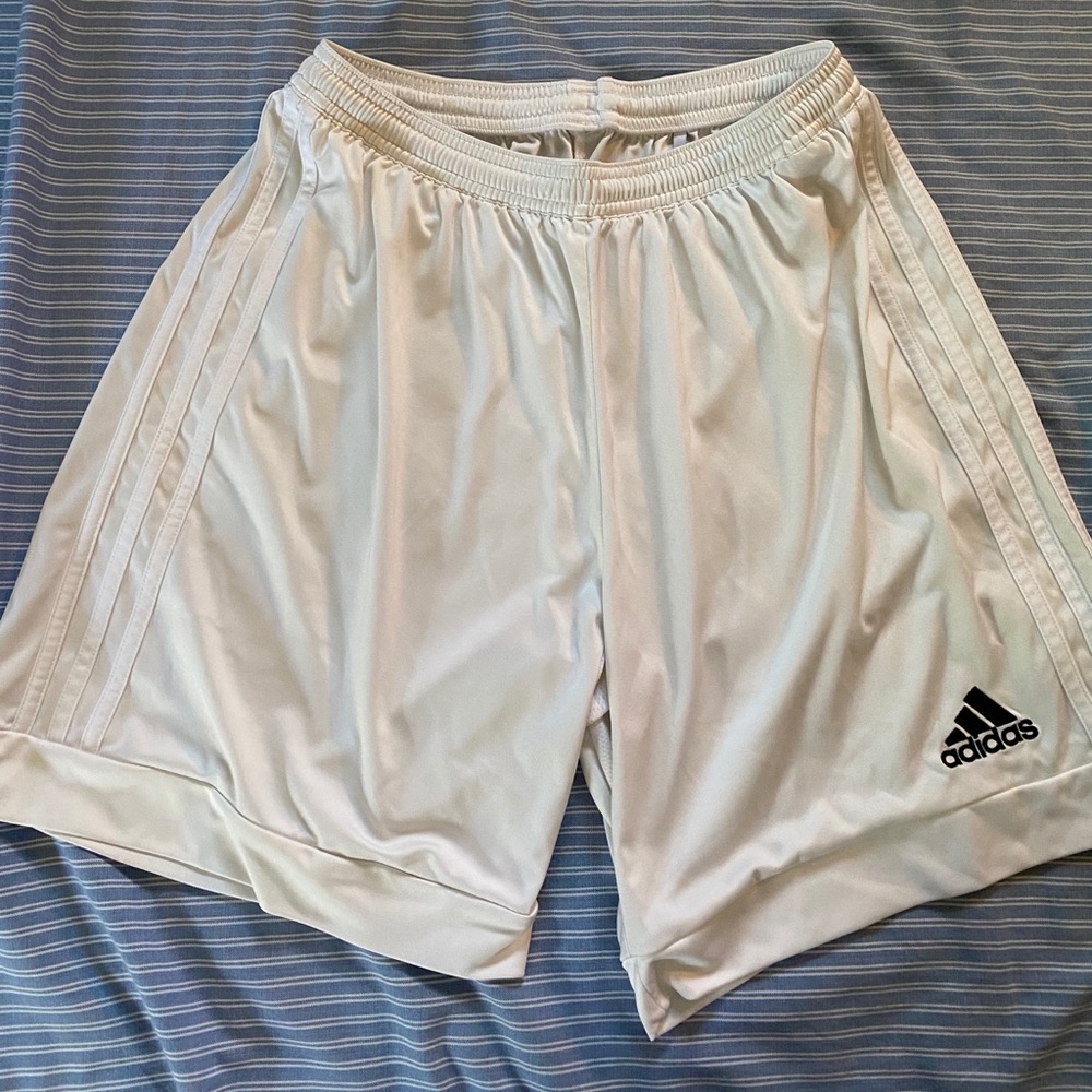Adidas white training shorts
